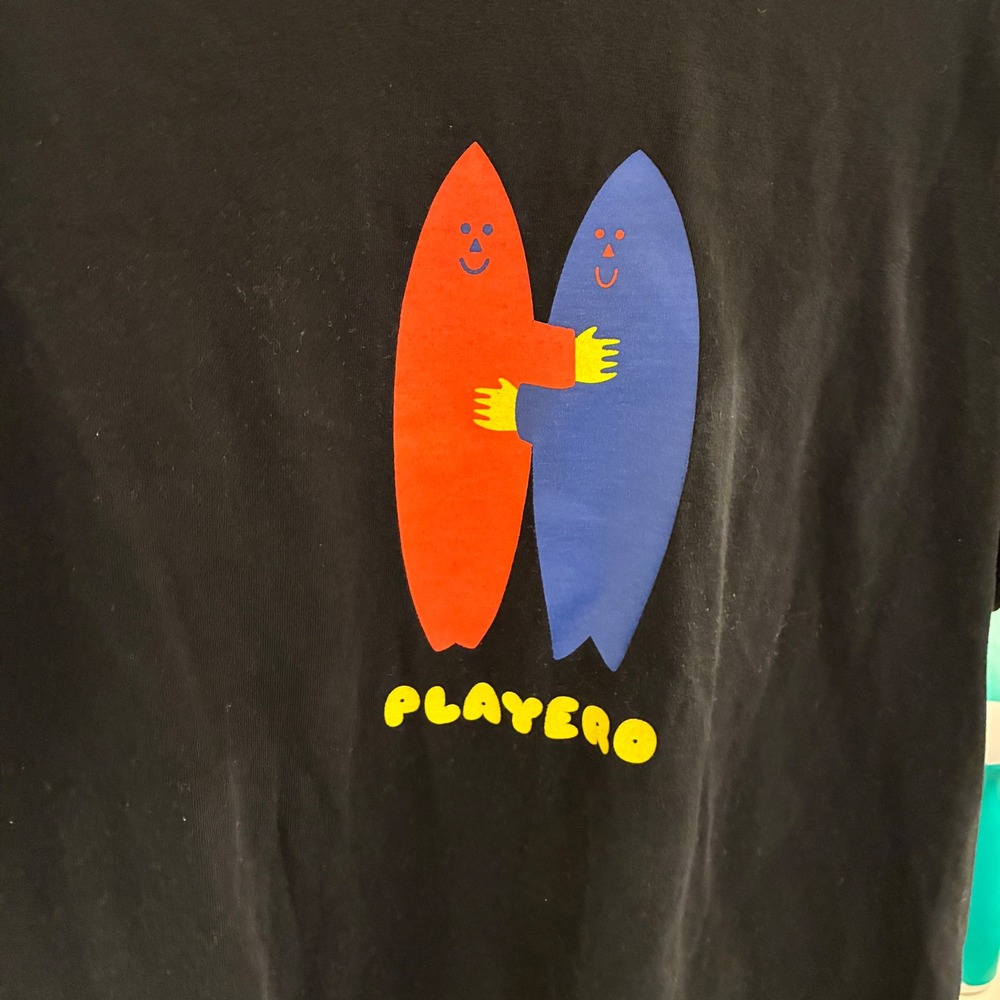 Playero Tee Mens Size M Black Oval Hug Tee Puerto Rico Blokecore Indiesleeze - Picture 2 of 5
